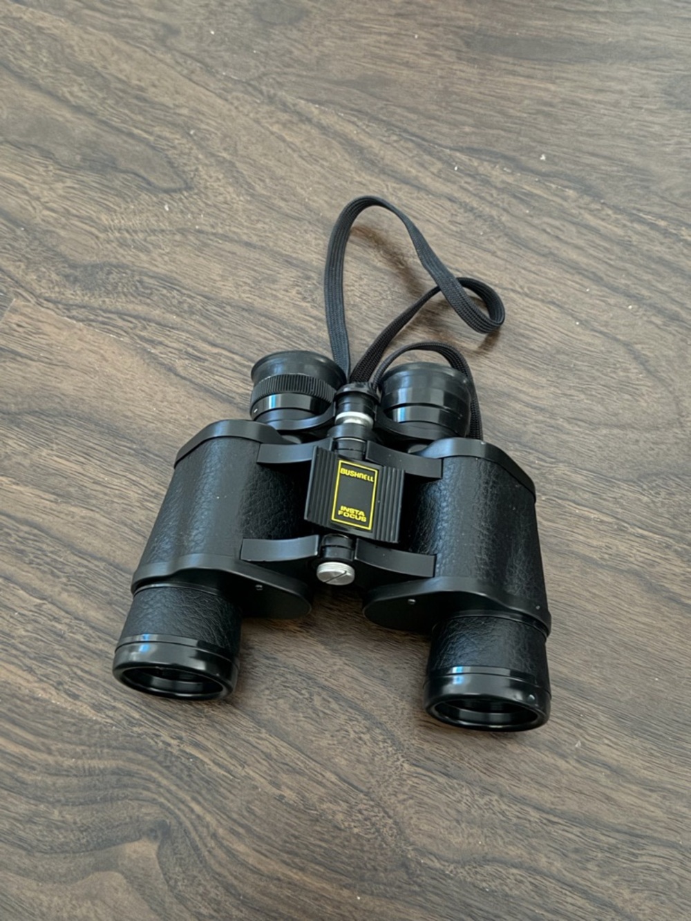 Classic Black Porro Prism Binoculars with Neck Strap - Durable Outdoor Optics